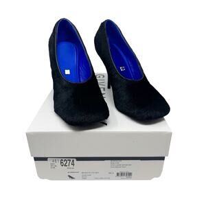 Givenchy Black Lamb Shearling Show Pumps 95mm Heels with Box & Dustbags EU 38.5